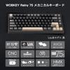 WOBKEY Rainy 75 Keystroke Mechanical Keyboard with OS Hot Swap and VIA Customizable Gasket Aluminum RGB Backlight Keyboard Rain-like Sound, 3-Way