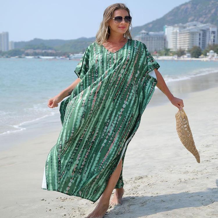 Quick Dry Large Size Beach Cover Up Loose European American Style Robe