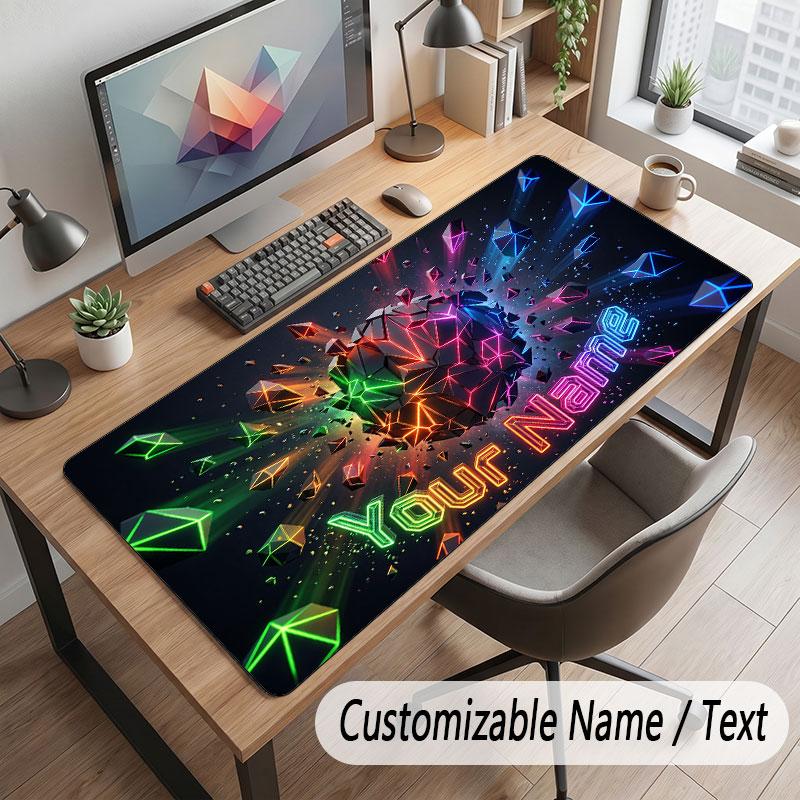 Abstract Personalized Theme Customized Mouse Pad Personalized Print Name Text Desk Mat For Home Office Table Decor