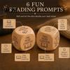 Interactive Reading Dice Wooden Decision Dice, 6-Sided Wood Engraved Quotes Prompt, Natural Bookish Daily Habit Tool Charm, Fun Companion Book