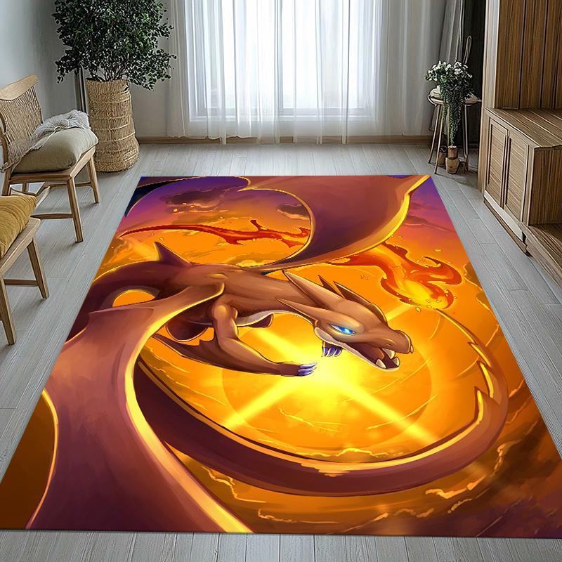 

Charizard Charmander Pokemon Living Room Non-Slip Area Rug Soft Carpet for Bedroom Kids Playroom Sofa,Home Decor Doormat Gift 40x60cm
