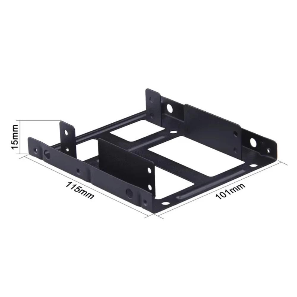 2.5 To 3.5 Inch Dual Hard Disk Bracket Support Two 2.5" SSD HDD Internal Adapter Desktop PC Hard Drive Mounting Fixed Bracket