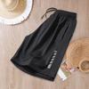 Short Pants Striped Print Versatile Straight Fit Trendy Male Casual Beach Sweatpants Streetwear