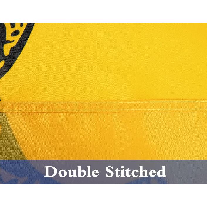 No Step On Snek Flag 2x3 FT and Don't Tread On Me Gadsden Flags with 2 Brass Grommets,Sturdy Double Stitched and Premium Polyester. (2x3ft)
