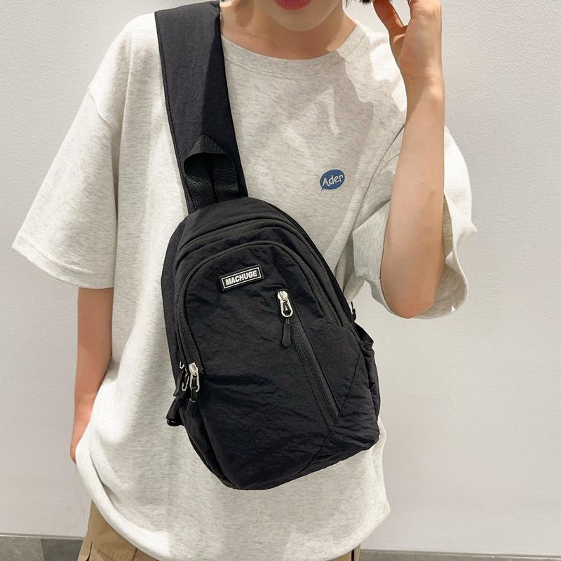 Simple casual breast bag women's trendy brand sports shoulder crossbody small backpack women's versatile large-capacity men's bag