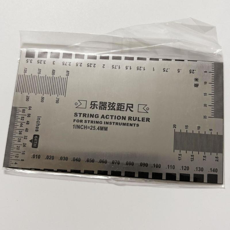 String Action Ruler Gauge String Height Measurement Tool Guitar Fret Leveling Ruler Guitar Set Up Repair Tool Enduring