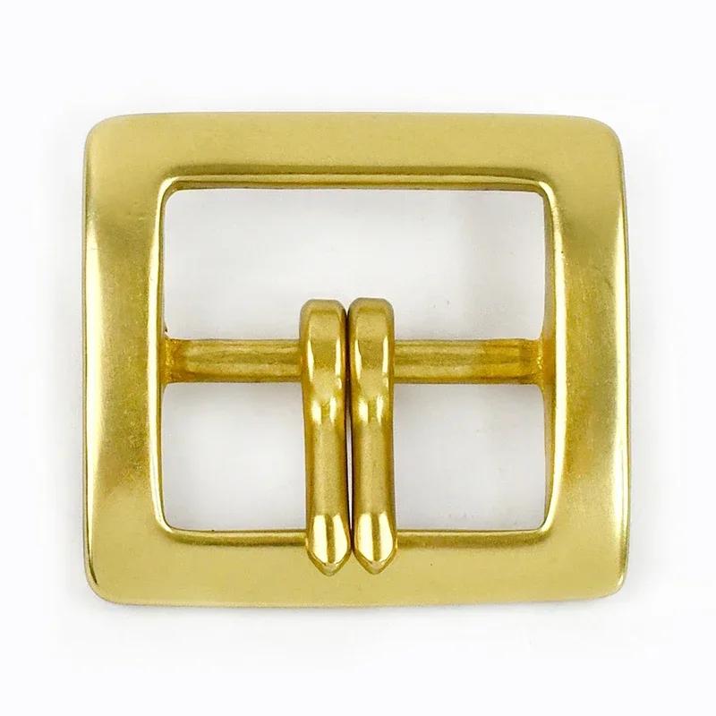 Boucles de Ceinture Rétro pour Homme Meetee 40mm Boucles à Ardillon Cuivre Pur Boucle de Ceinture à Double Aiguille Boucle d'Ajustement de Sangle Accessoires de Couture