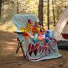 1pc W-Winx Club Theme Blanket - Digital Print, Polyester, Cozy for All Seasons, Perfect for Outdoor, and Travel