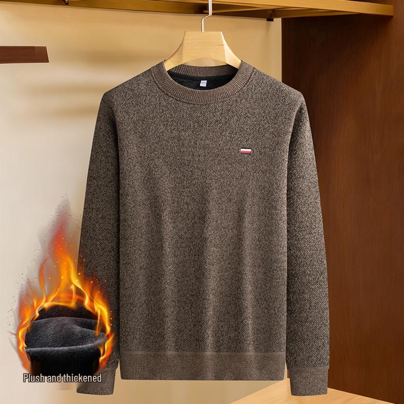 Luomeng Men s Winter Fleece Sweater for Middle-Aged & Elderly M (90-110 jin)