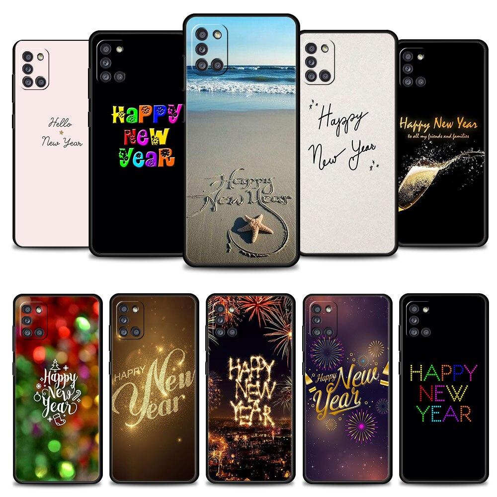 

Чехол для телефона с надписью «С Новым годом» для Samsung Galaxy A73 A72 A71 A12 A21s A22 A23 A31 A32 A51 A52 A52s A53 A02s