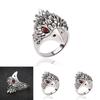 Exquisite Silver Cool Punk Animal Ring Eagle Biker Ring Fashion Jewelry For Men Women