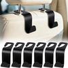 6 Pack Car Seat Headrest Hooks, Back Seat Purse Hanger Holder Hook, Universal Storage Organizer For Handbag Grocery Bags Coats, Car Accessories For