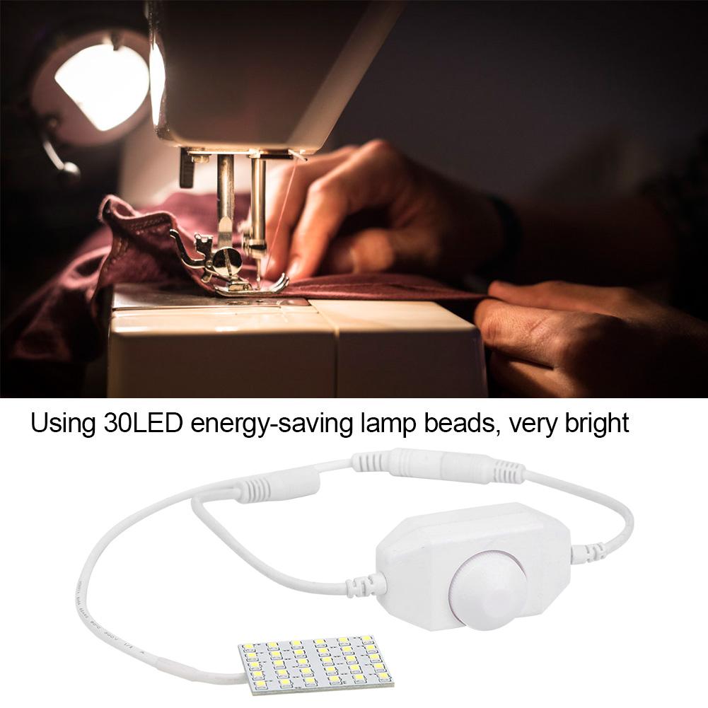 Industrial Sewing Machine Light 30LED Stepless Dimming Control Eye Protection Lamp US Plug 110-240V