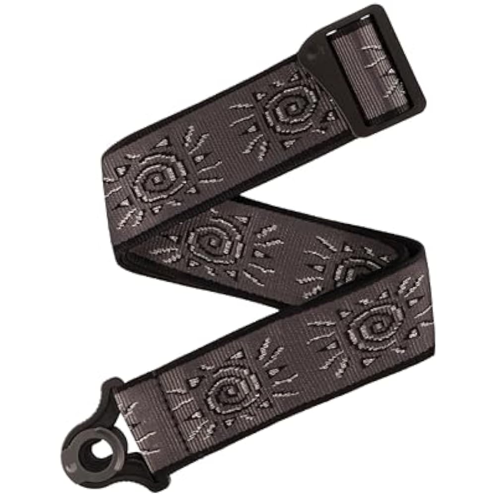 D'Addario Daddario Guitar Strap with Lock Structure Vingate Strap Collection Silver Suns 50BALPW0...