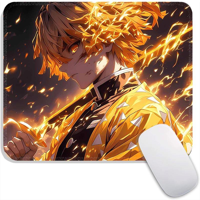 Anime Standard Mouse Pad Demon Slayer Gamer Mouse Mat Small Gaming Mousepad Travel Mouse Mats Non-Slip Office Mousemats