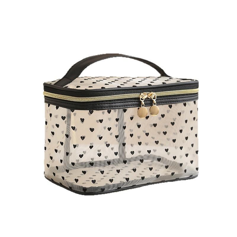 Reiseaufbewahrung, Malerei, Netz, Handliche Doppelschicht-Make-up-Tasche, Tragbare Sichtbare Veränderung, Schlüssel, Lippenstift, Verschiedene Aufbewahrungstasche