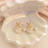 Marine-Themed Stainless Steel Sea, Shell & Earrings - Elegant Nautical Suitable for Daily Wear, Parties, Year-Round Versatile - Shell & Earrings