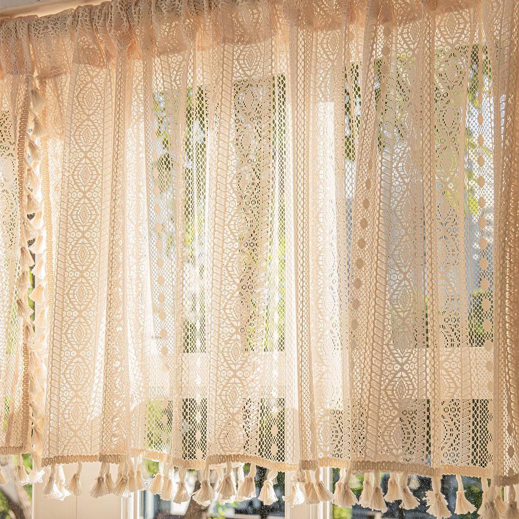 Bohemian Woven Lace Kitchen Curtain (Short Coffee Curtain)