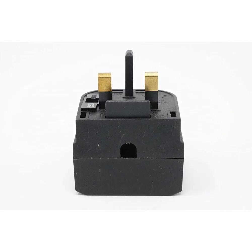 2025 European To British Plug Adapter Fuse UK British Electrical Travel Adapter Converter Socket AC Power Cord Outlet New
