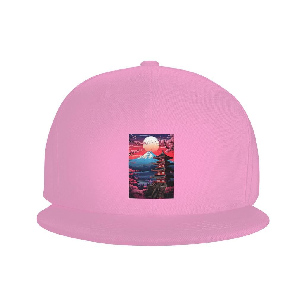 Japan Sakura Cherry Blossoms With A Red Rising Sun Baseball Caps Snapback Baseball Hats Casual Casquette Outdoor for Unisex