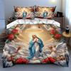 Angels Roses Clouds Bedding Duvet Cover Sets Duvet Covers Pillowcases Gifts (1 * Duvet Cover 2 * Pillowcases, Without Duvet Insert)