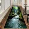 1pc 3D Japanese Garden Waterfall Runner Rug Non Slip  Floor Mat for Hallway Entryway Kitchen Bathroom Laundry Room Home Decor