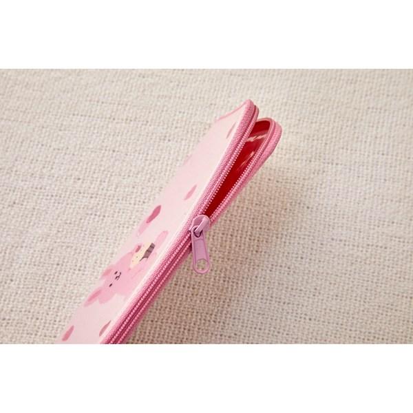 Modern House Kinder-Reißverschluss-Besteckkoffer, Rosa (Dessert-Hase), 1 Stück, koreanisches beliebtes Geschirr