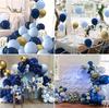 Blue Series Balloon Set Vintage Blue Birthday Theme Party Scene Arrangement Arch Decorated Balloons