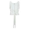 2026 Sweet Polka Dot 2-Piece Set: Slim Fit Backless Crop Top & Low-Waist A-Line Mini Skirt