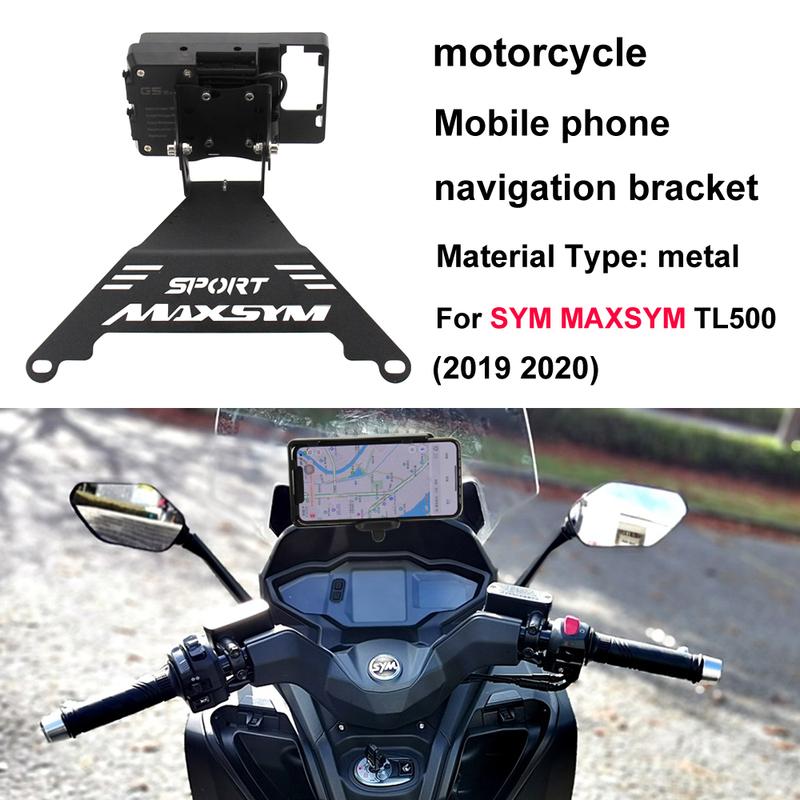 New motorcycle front mid navigation bracket GPS mobile phone charging For SYM MAXSYM TL 500 TL500 2019 2020 Mobile phone support