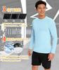Boyzn Långärmad Solskyddande UPF Kylande Löpar-Crew Enfärgad Herr T-shirt, Skydd, Sportkläder, 50+, Skjorta, Svettavledande, Snabbtorkande, Stretch,