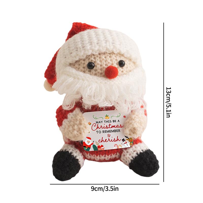 Crochet Positive Energy Dolls Cute Mini Pocket Hug Knitted Potatoes Handwoven Figurine Crafts Kawaii Crochet Animals Xmas Gifts