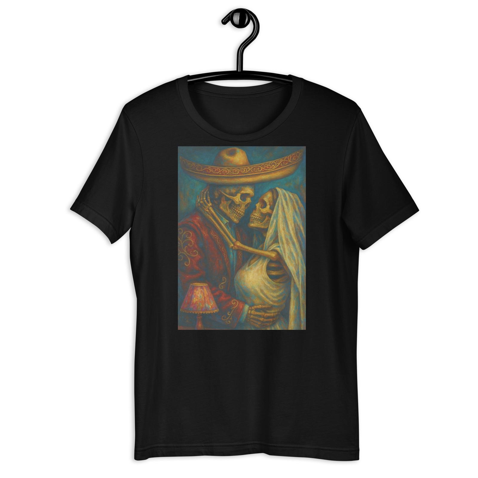 Mexican Skeleton Lovers Wedding Day of Dead T-Shirt Romantic Skull Art S разноцветный
