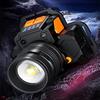 LED Gestensteuerung Stirnlampe Rotierender Zoom Kopfleuchte USB-Aufladung Starkes Licht Outdoor Nachtangeln Wasserdicht Kleine Stirnlampe