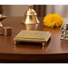ESPLANADE Brass Pooja Mandir Chowki Peetha Peeta God's Stool - Puja Articles - 2.6" Inches