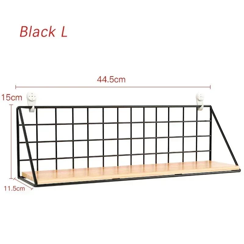 Wall Mounted Shelves Without Drilling Wood Hanging Shelf for Living Room Bedroom Storage Basket Wall Decoration Rack Organizers