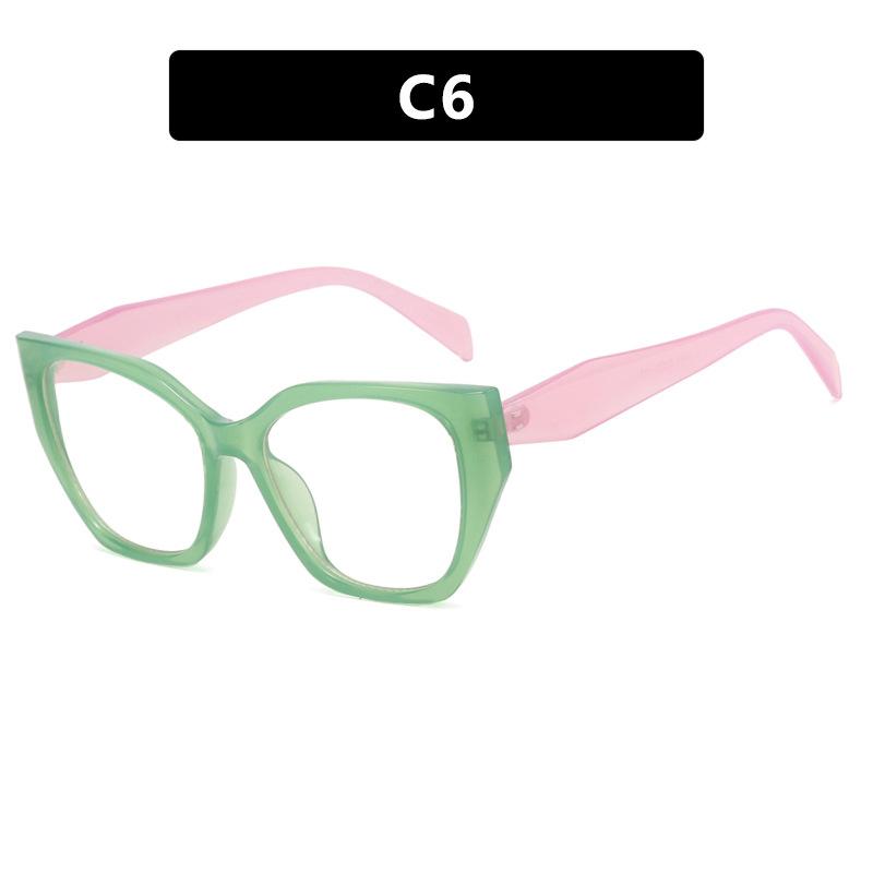 Women's Glasses, Retro Large-frame Cat-eye Glasses.