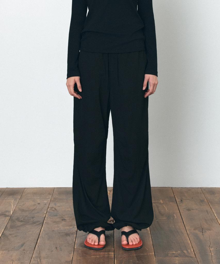 Siyajyu Sipt7184 Silky Parachute Pants_Black