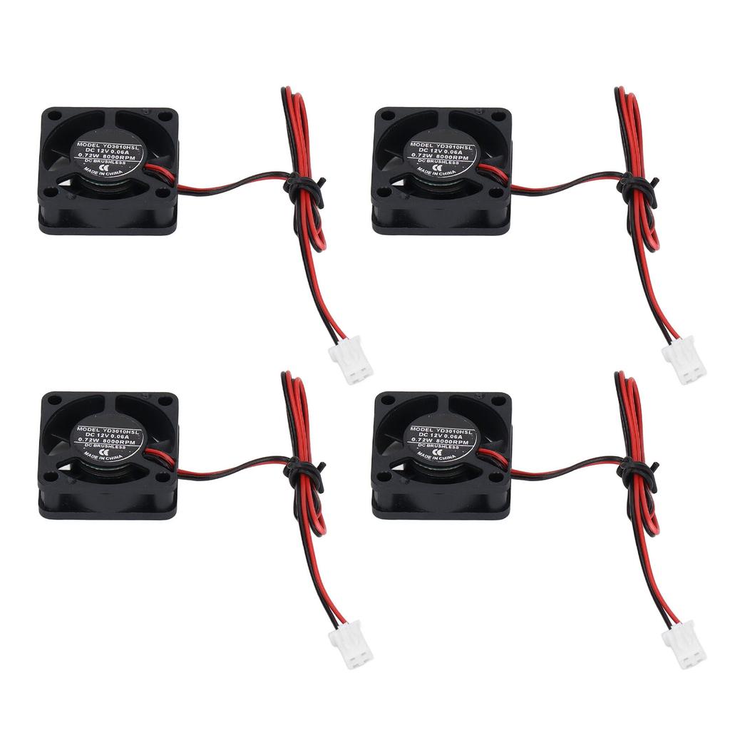 3010 DC Brushless Fan 2pin Terminal Low Noise Mini DC Cooling Fan for 3D Printer Extruder Hot End