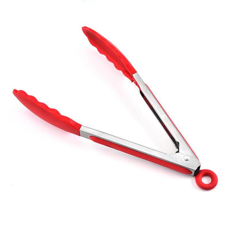 Food Grade Silicone Food Tong Kitchen Tongs Utensil Cooking Tong Clip Clamp Accessories Salad Serving BBQ Tools
