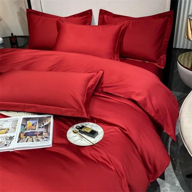 3-teiliges Set Luxus-Bettwäsche-Set aus 100 % ägyptischer Baumwolle, Bettbezug-Set für Einzel-, Doppel-, Queen-Size-Betten, weicher Bettbezug, Kissenbezug