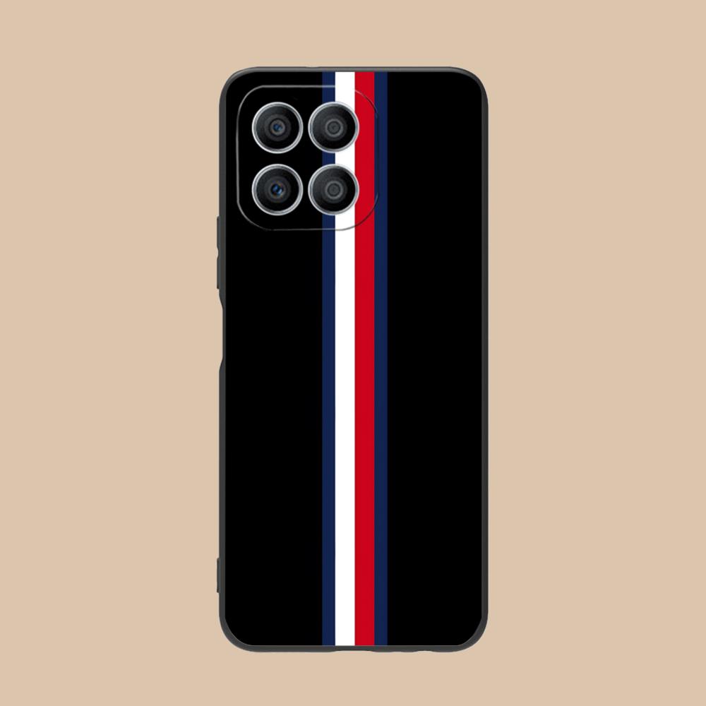 Red Blue Stripe Mobile Phone Case for Honor 90 80 70 60 50 30 20 10 9 8 7 Pro S SE Lite 5G Colorful Printing Cover Pretty Luxury