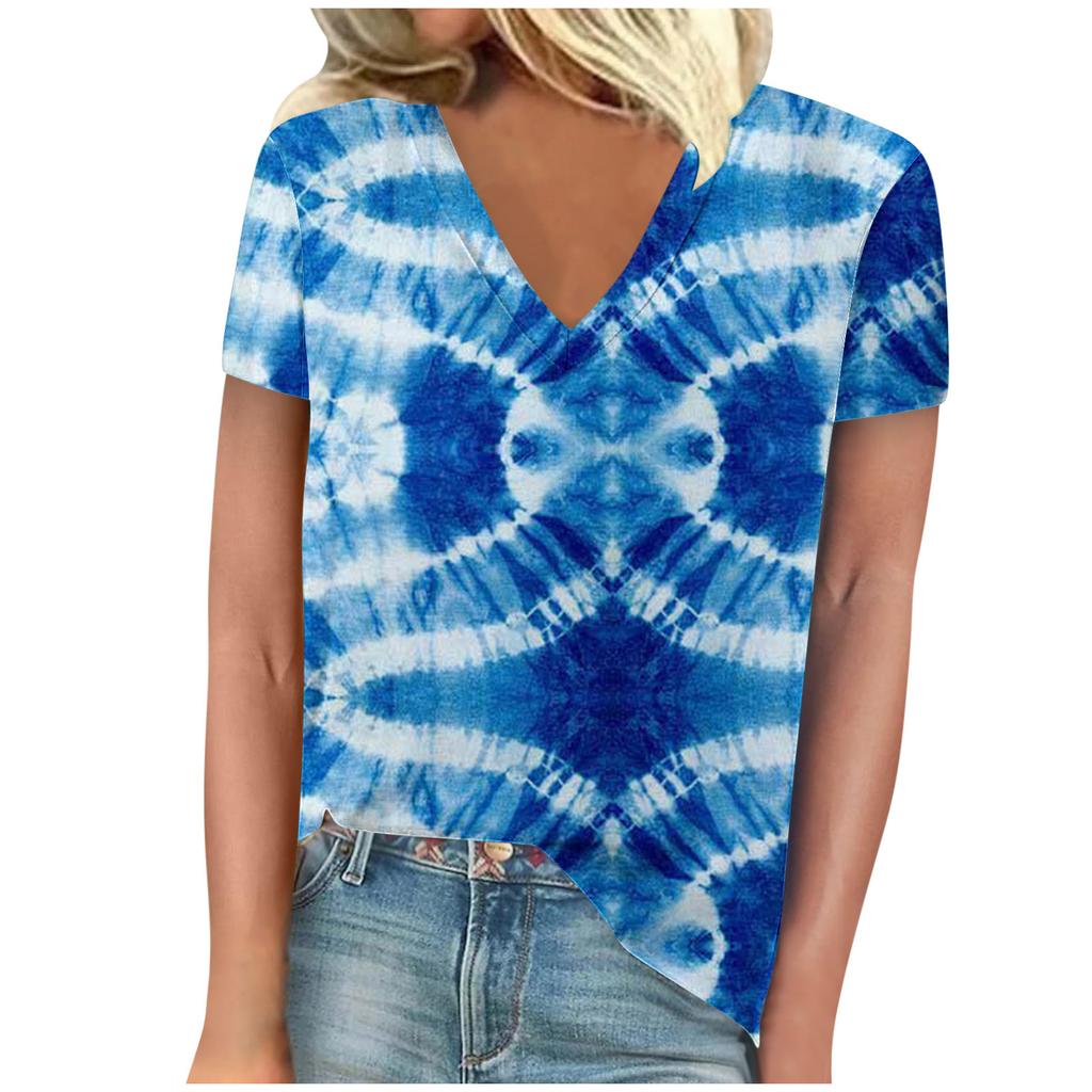 vintage women bee print t shirt short sleeve v neck tops comfortable t-shirts