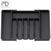 Kitchen Drawer Organizer for Cutlery, Extendable Kitchen Insert, Black