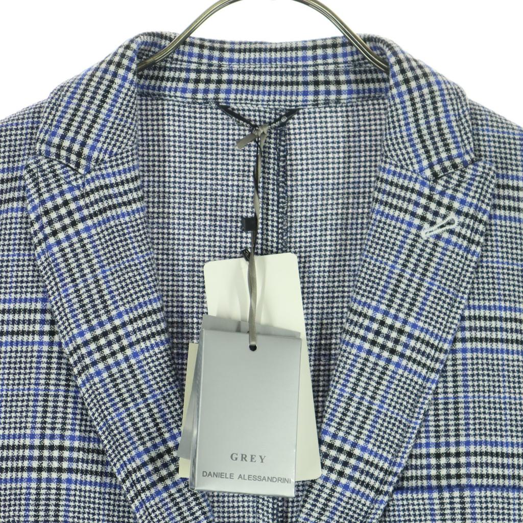 unused GREY DANIELE ALESSANDRINI Check Pattern Long sleeve tailored jacket Men's Used