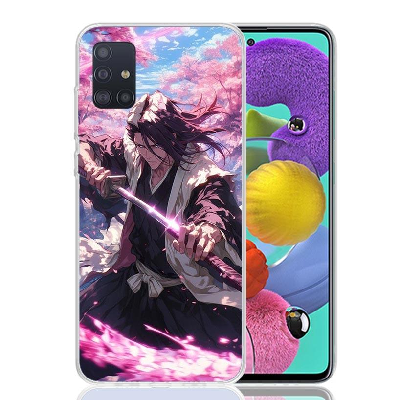 Bleach Kuchiki Byakuya Phone Case For Samsung Galaxy A52 A32 A22 A12 A02S A50S A30S A51 A31 AA71 Note 20 Ultra 10 S10 Plus Galax