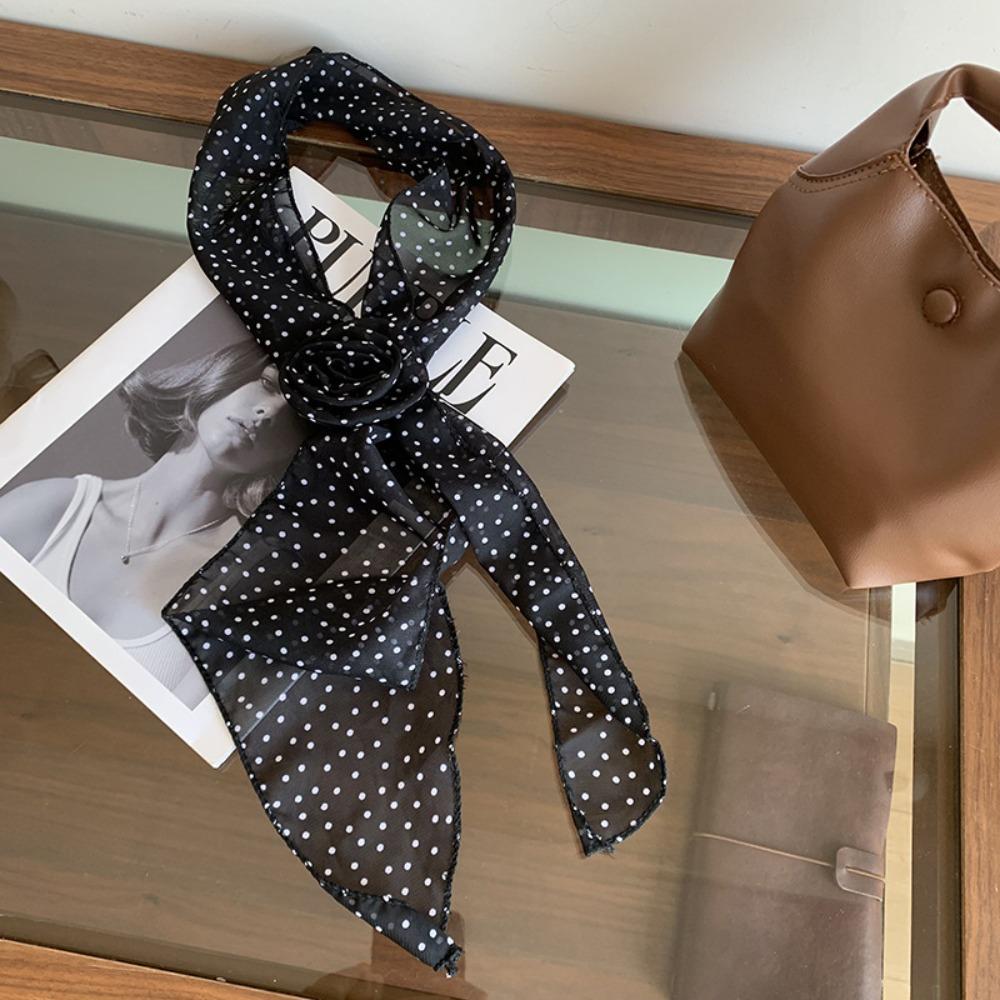 

Large Size Long Silk Scarf Summer Hair Band Fashion Long Ribbon Belt Tie For Women