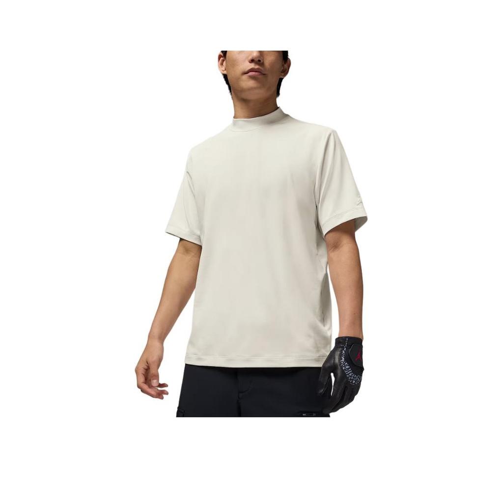 Jordan Solid Color Polo Short Sleeve T-Shirt Men Tops Beige IB3685-030