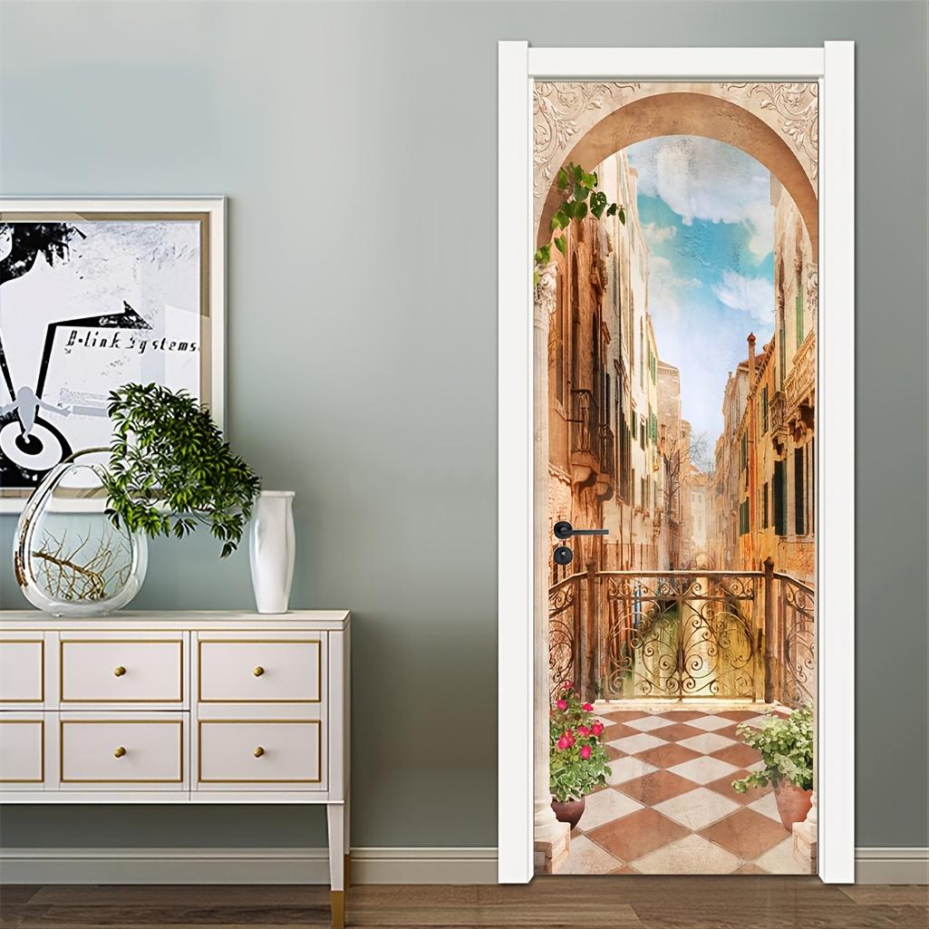 

3D-малюнок дерев’яних дверей. Наклейка на двері. Фреска. Шпалери для дверей, що самоклеяться. 77X200cm（cut 2pcs）