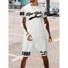 Men's Short-Sleeved Short Pants 3D Printed Trend And Fashion Pattern 2 Pieces Set Vacation And Fitness In The Fourth Quarter